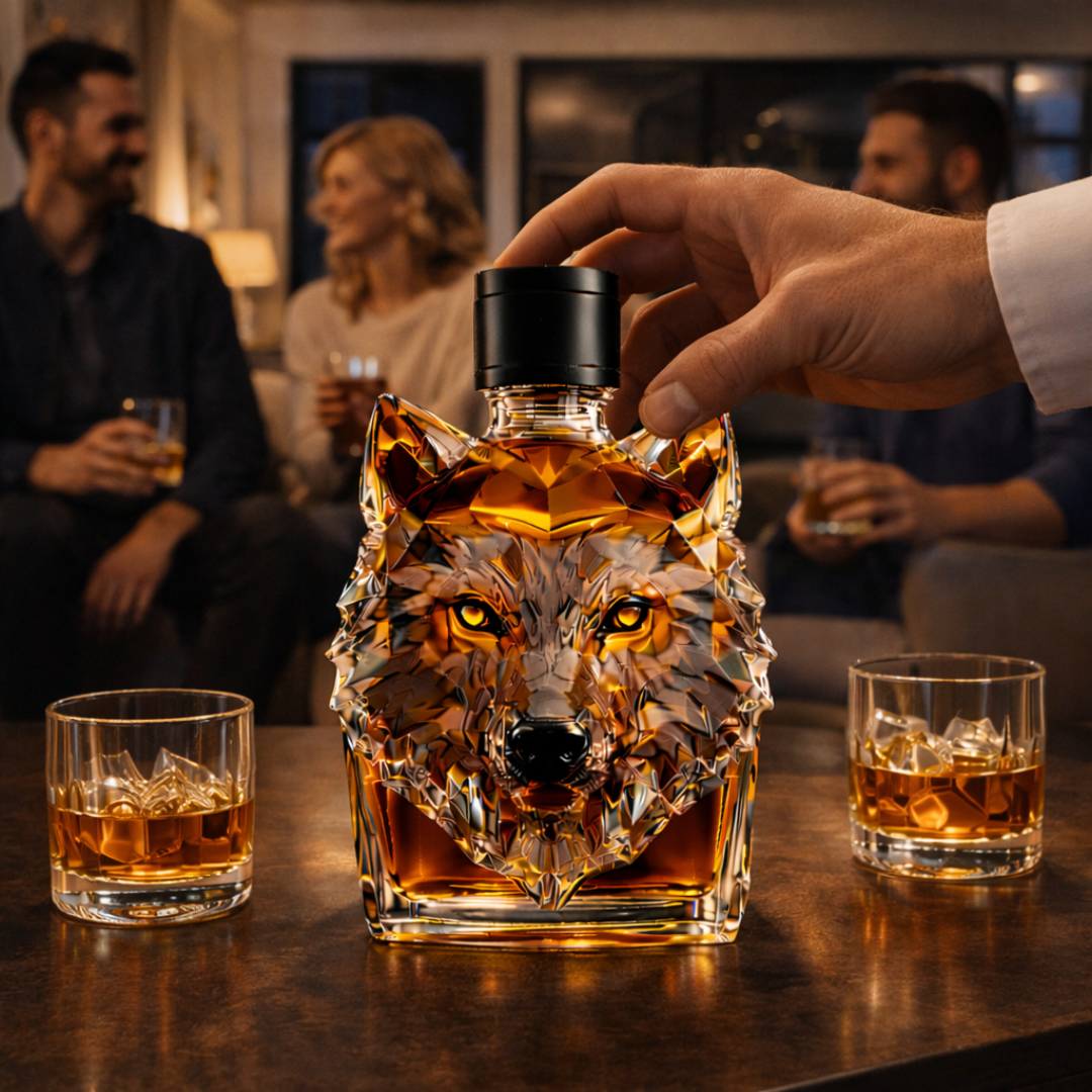 Decanter per Whisky "Testa di Lupo" - Edizione Esclusiva
