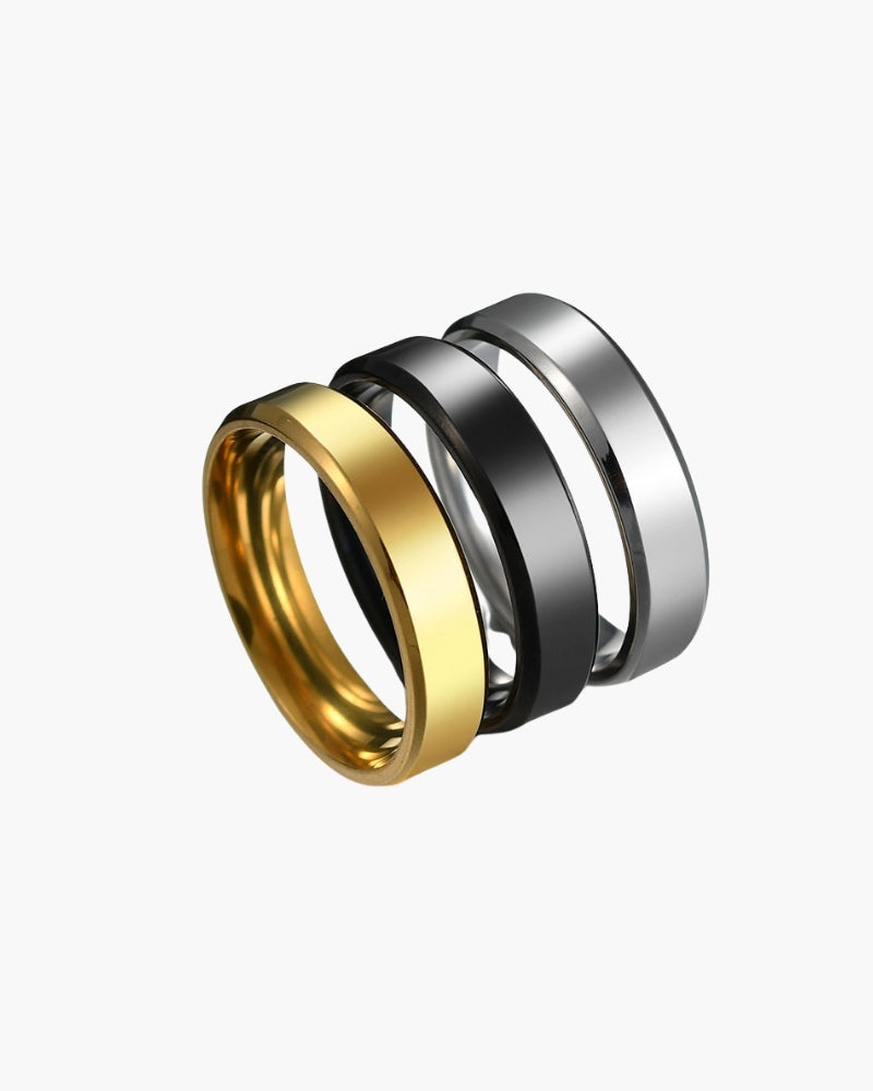 Anello in acciaio Trinity